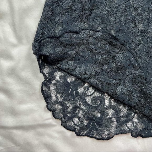 Vintage Black Lace Mini Slip Dress - Picture 5 of 8